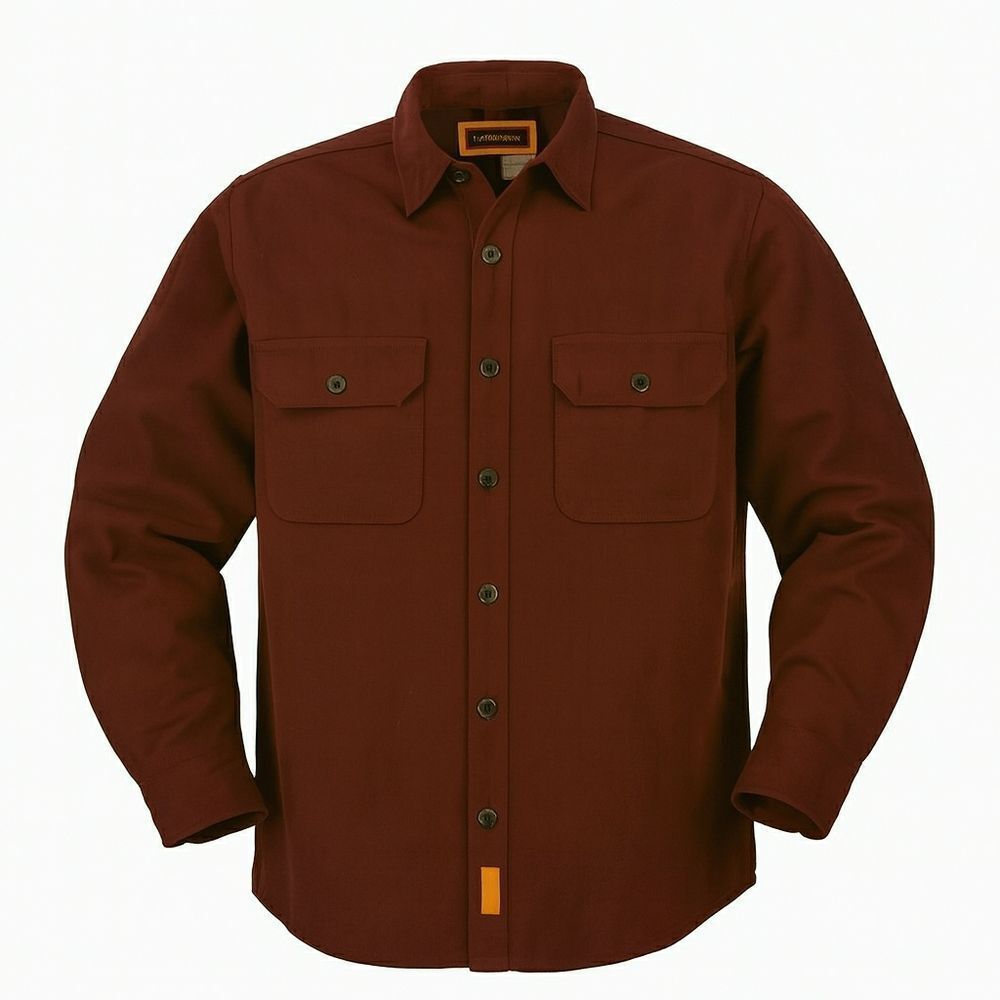 STANLEY Vintage Shacket Canvas Workwear Flannel Lined Insulated Maroon Size M